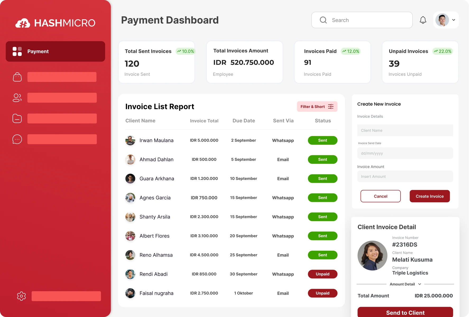 Invoice & Pembayaran feature
